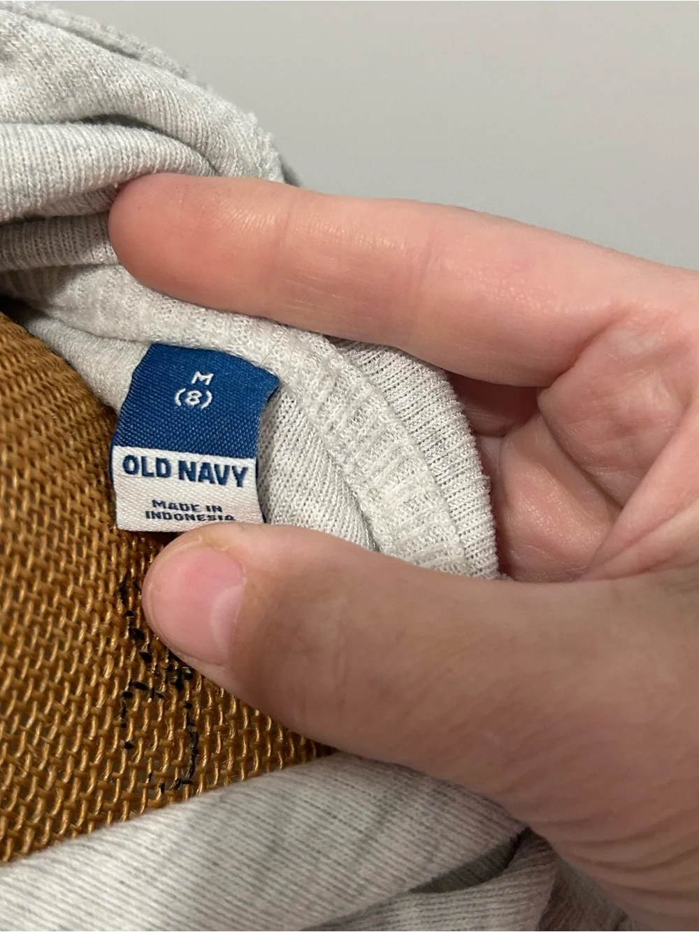 Old Navy Girls' Light Gray Hooded Waffle-Knit Pullover